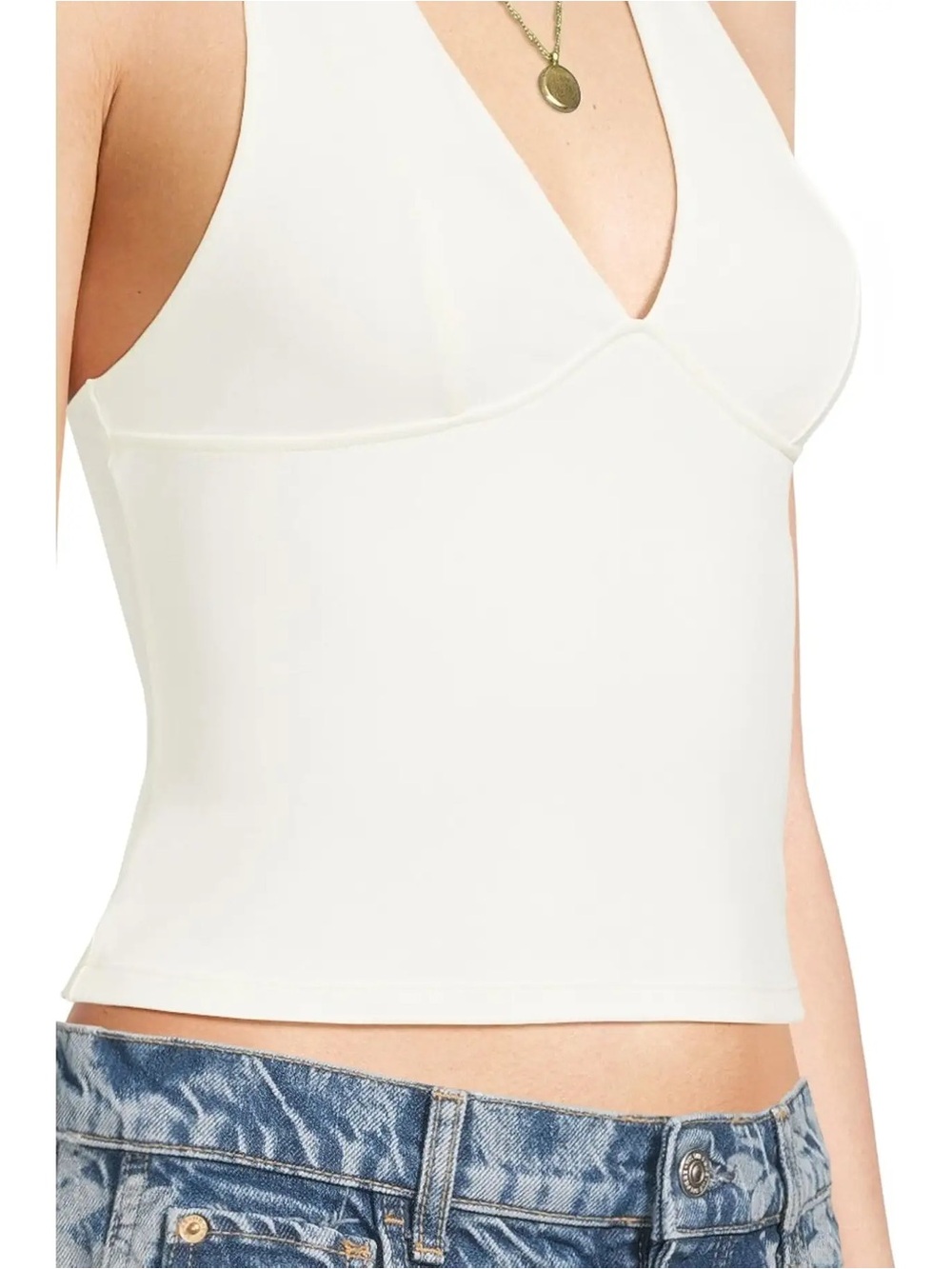 NWT. Free People Intimately. Still Here Halter. White. Size medium. - Picture 1 of 13